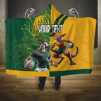 Personalized Rugby South Africa Australia Hooded Blanket Springboks Wallabies Mascot Go Champions - Aussie Hoodie