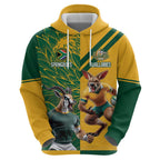 Personalized Rugby South Africa Australia Hoodie Springboks Wallabies Mascot Go Champions - Aussie Hoodie