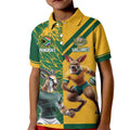 Personalized Rugby South Africa Australia Kid Polo Shirt Springboks Wallabies Mascot Go Champions - Aussie Hoodie