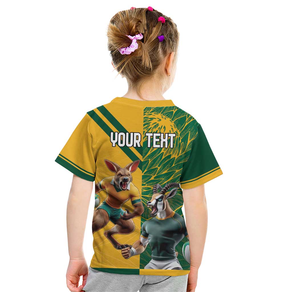 Personalized Rugby South Africa Australia Kid T Shirt Springboks Wallabies Mascot Go Champions - Aussie Hoodie