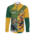 Personalized Rugby South Africa Australia Long Sleeve Button Shirt Springboks Wallabies Mascot Go Champions - Aussie Hoodie