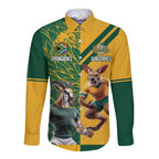 Personalized Rugby South Africa Australia Long Sleeve Button Shirt Springboks Wallabies Mascot Go Champions - Aussie Hoodie