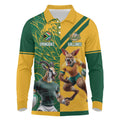 Personalized Rugby South Africa Australia Long Sleeve Polo Shirt Springboks Wallabies Mascot Go Champions - Aussie Hoodie