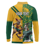 Personalized Rugby South Africa Australia Long Sleeve Polo Shirt Springboks Wallabies Mascot Go Champions - Aussie Hoodie