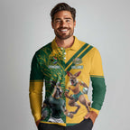 Personalized Rugby South Africa Australia Long Sleeve Polo Shirt Springboks Wallabies Mascot Go Champions - Aussie Hoodie