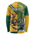 Personalized Rugby South Africa Australia Long Sleeve Shirt Springboks Wallabies Mascot Go Champions - Aussie Hoodie