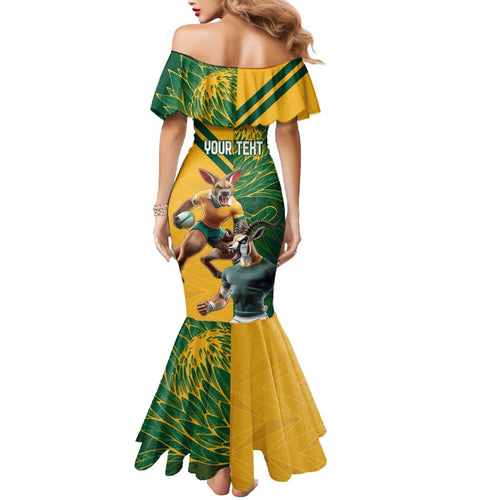Personalized Rugby South Africa Australia Mermaid Dress Springboks Wallabies Mascot Go Champions - Aussie Hoodie
