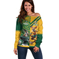 Personalized Rugby South Africa Australia Off Shoulder Sweater Springboks Wallabies Mascot Go Champions - Aussie Hoodie