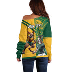 Personalized Rugby South Africa Australia Off Shoulder Sweater Springboks Wallabies Mascot Go Champions - Aussie Hoodie