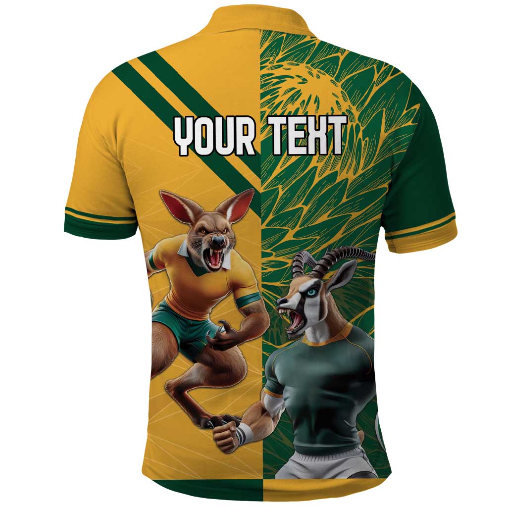 Personalized Rugby South Africa Australia Polo Shirt Springboks Wallabies Mascot Go Champions - Aussie Hoodie