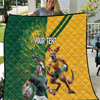 Personalized Rugby South Africa Australia Quilt Springboks Wallabies Mascot Go Champions - Aussie Hoodie