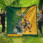 Personalized Rugby South Africa Australia Quilt Springboks Wallabies Mascot Go Champions - Aussie Hoodie