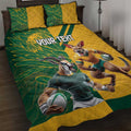 Personalized Rugby South Africa Australia Quilt Bed Set Springboks Wallabies Mascot Go Champions - Aussie Hoodie