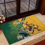Personalized Rugby South Africa Australia Rubber Doormat Springboks Wallabies Mascot Go Champions - Aussie Hoodie