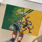 Personalized Rugby South Africa Australia Rubber Doormat Springboks Wallabies Mascot Go Champions - Aussie Hoodie