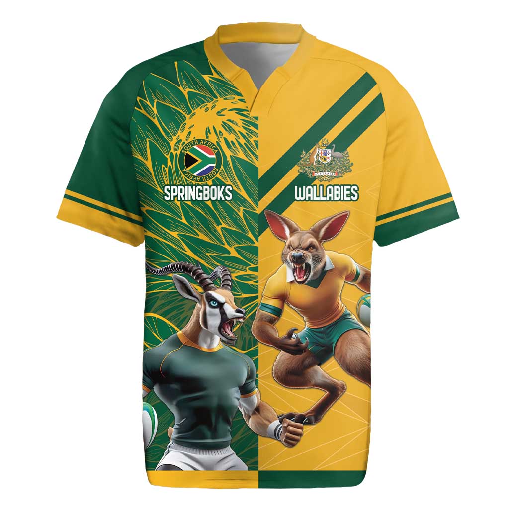 Personalized Rugby South Africa Australia Rugby Jersey Springboks Wallabies Mascot Go Champions - Aussie Hoodie