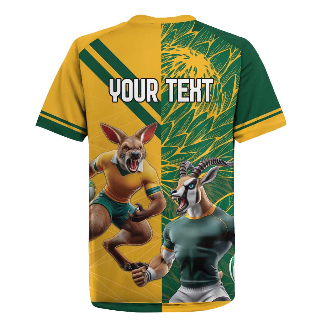 Personalized Rugby South Africa Australia Rugby Jersey Springboks Wallabies Mascot Go Champions - Aussie Hoodie