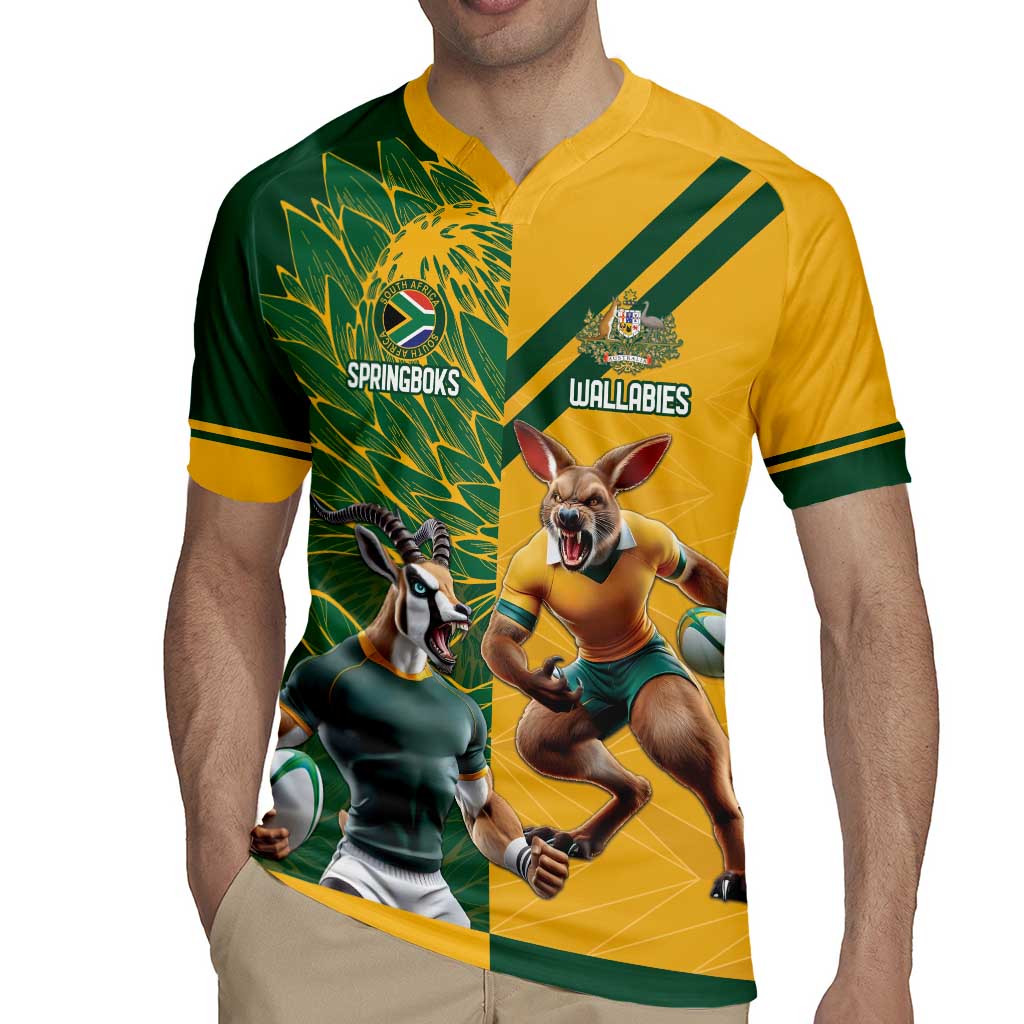 Personalized Rugby South Africa Australia Rugby Jersey Springboks Wallabies Mascot Go Champions - Aussie Hoodie