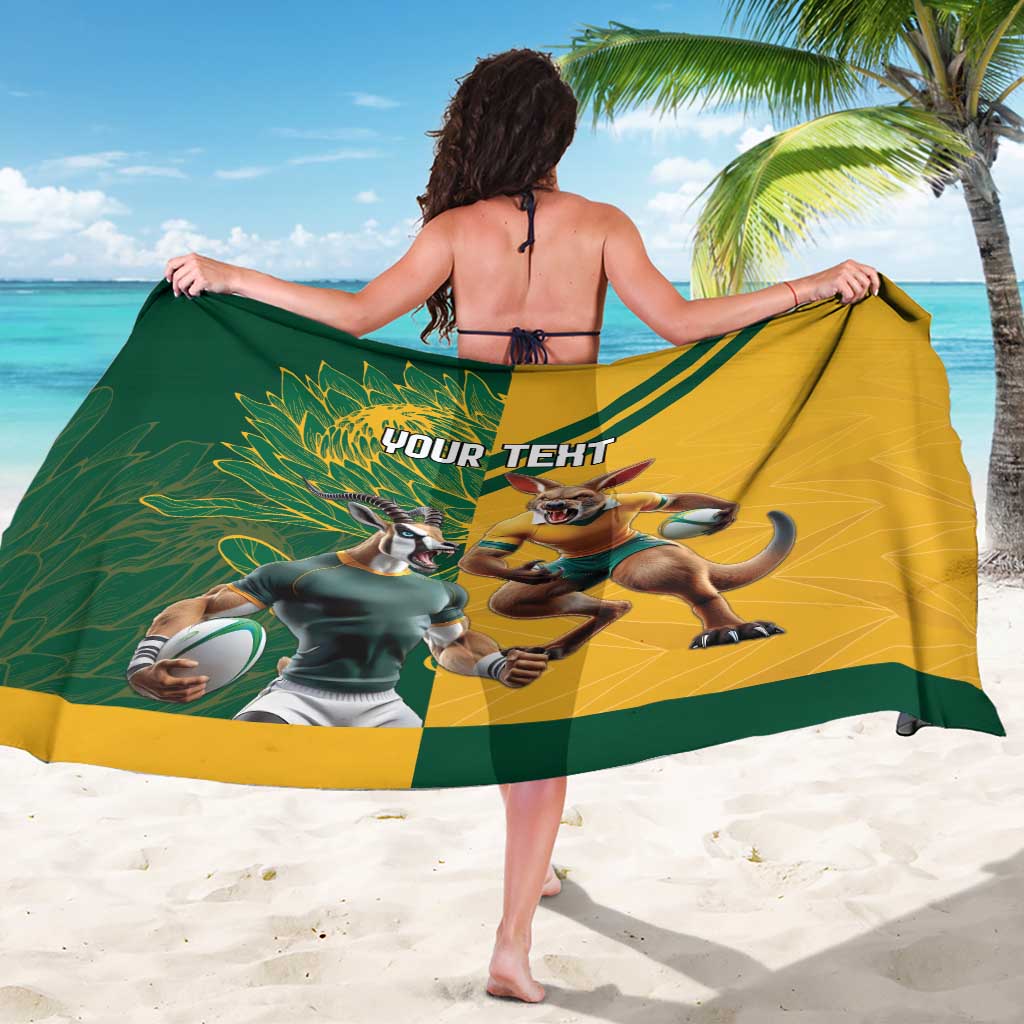Personalized Rugby South Africa Australia Sarong Springboks Wallabies Mascot Go Champions - Aussie Hoodie
