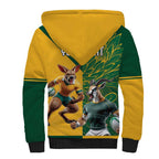 Personalized Rugby South Africa Australia Sherpa Hoodie Springboks Wallabies Mascot Go Champions - Aussie Hoodie