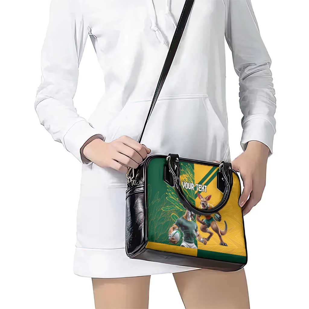 Personalized Rugby South Africa Australia Shoulder Handbag Springboks Wallabies Mascot Go Champions - Aussie Hoodie