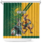 Personalized Rugby South Africa Australia Shower Curtain Springboks Wallabies Mascot Go Champions - Aussie Hoodie