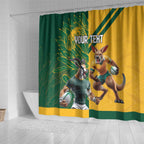 Personalized Rugby South Africa Australia Shower Curtain Springboks Wallabies Mascot Go Champions - Aussie Hoodie