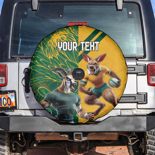 Personalized Rugby South Africa Australia Spare Tire Cover Springboks Wallabies Mascot Go Champions - Aussie Hoodie