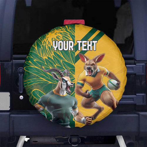 Personalized Rugby South Africa Australia Spare Tire Cover Springboks Wallabies Mascot Go Champions - Aussie Hoodie