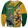 Personalized Rugby South Africa Australia Sweatshirt Springboks Wallabies Mascot Go Champions - Aussie Hoodie