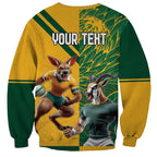 Personalized Rugby South Africa Australia Sweatshirt Springboks Wallabies Mascot Go Champions - Aussie Hoodie