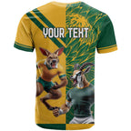 Personalized Rugby South Africa Australia T Shirt Springboks Wallabies Mascot Go Champions - Aussie Hoodie