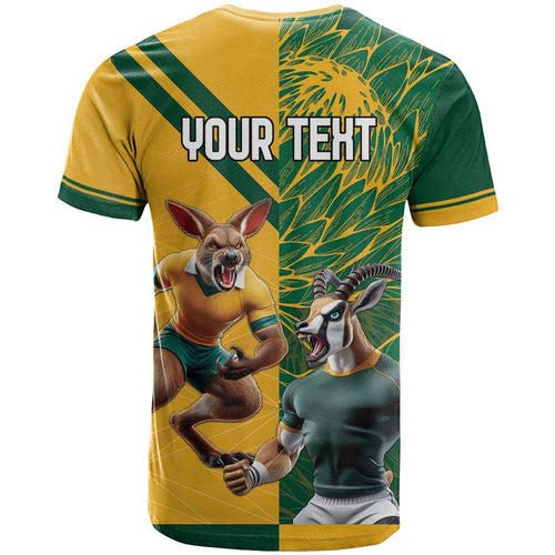 Personalized Rugby South Africa Australia T Shirt Springboks Wallabies Mascot Go Champions - Aussie Hoodie