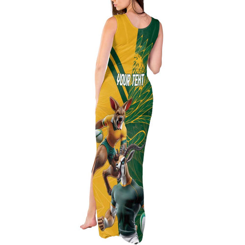Personalized Rugby South Africa Australia Tank Maxi Dress Springboks Wallabies Mascot Go Champions - Aussie Hoodie