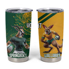 Personalized Rugby South Africa Australia Tumbler Cup Springboks Wallabies Mascot Go Champions - Aussie Hoodie