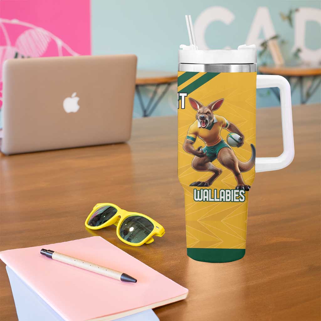 Personalized Rugby South Africa Australia Tumbler With Handle Springboks Wallabies Mascot Go Champions - Aussie Hoodie