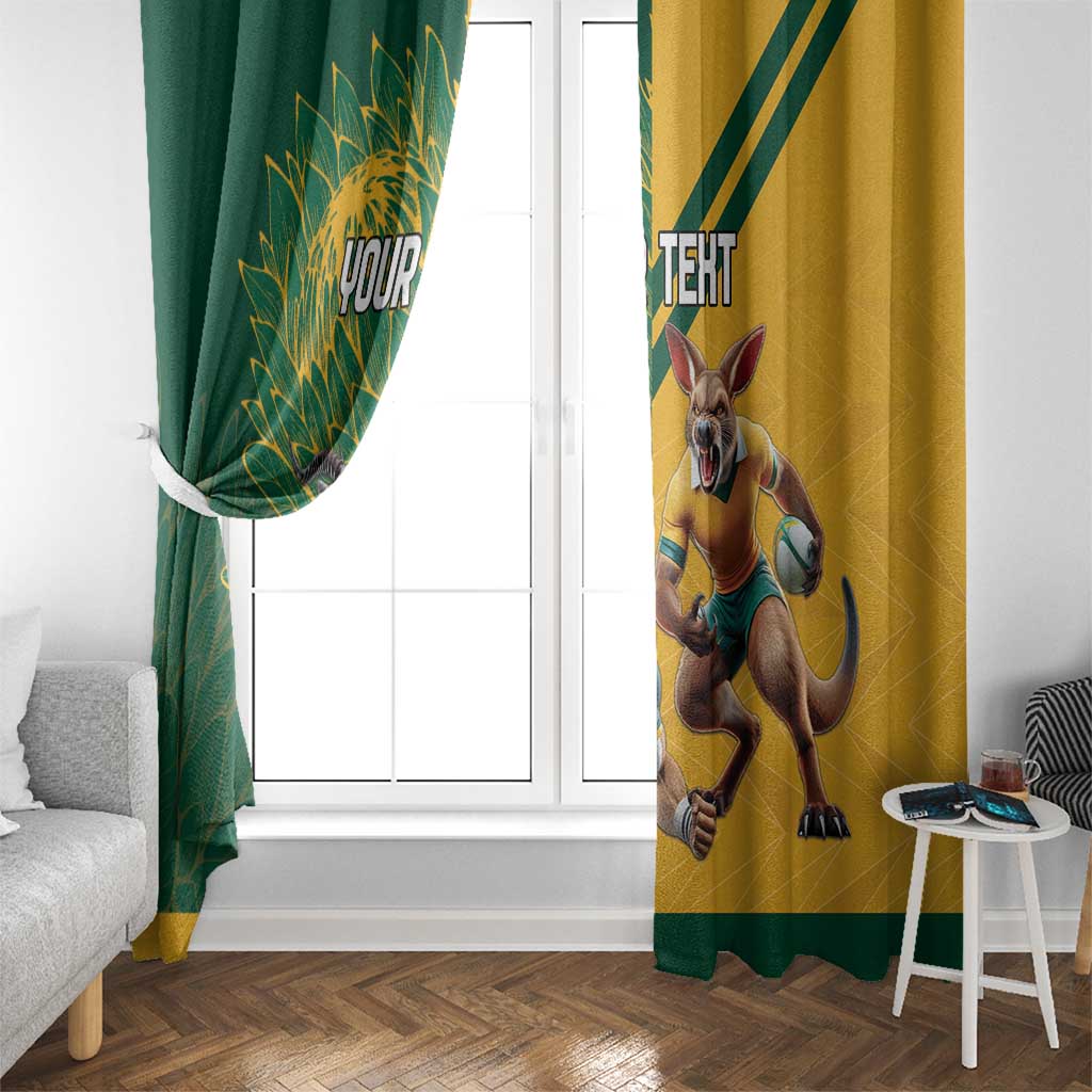 Personalized Rugby South Africa Australia Window Curtain Springboks Wallabies Mascot Go Champions - Aussie Hoodie