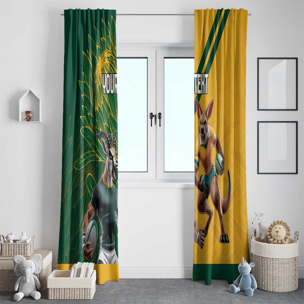 Personalized Rugby South Africa Australia Window Curtain Springboks Wallabies Mascot Go Champions - Aussie Hoodie