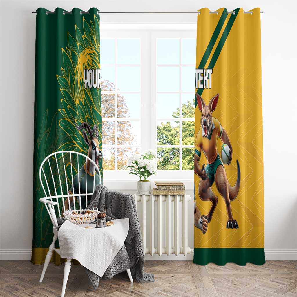 Personalized Rugby South Africa Australia Window Curtain Springboks Wallabies Mascot Go Champions - Aussie Hoodie
