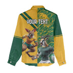 Personalized Rugby South Africa Australia Women Casual Shirt Springboks Wallabies Mascot Go Champions - Aussie Hoodie