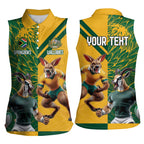 Personalized Rugby South Africa Australia Women Sleeveless Polo Shirt Springboks Wallabies Mascot Go Champions - Aussie Hoodie
