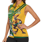 Personalized Rugby South Africa Australia Women Sleeveless Polo Shirt Springboks Wallabies Mascot Go Champions - Aussie Hoodie