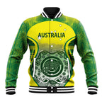 Custom Australia Cricket Baseball Jacket Aboriginal Kangaroo Southern Cross