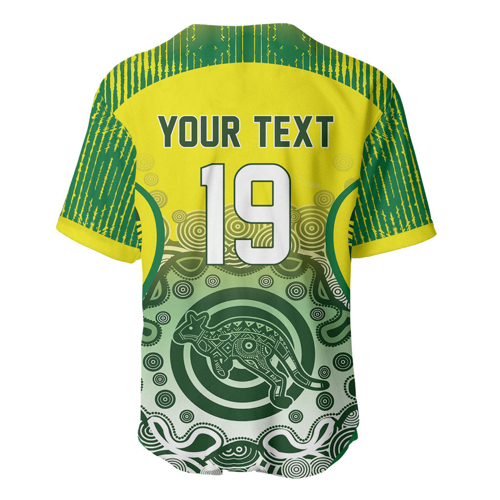 Custom Australia Cricket Baseball Jersey Aboriginal Kangaroo Southern Cross