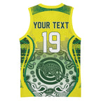 Custom Australia Cricket Basketball Jersey Aboriginal Kangaroo Southern Cross