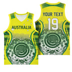 Custom Australia Cricket Basketball Jersey Aboriginal Kangaroo Southern Cross