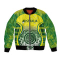 Custom Australia Cricket Bomber Jacket Aboriginal Kangaroo Southern Cross