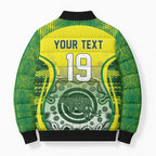 Custom Australia Cricket Bomber Puffer Jacket Aboriginal Kangaroo Southern Cross