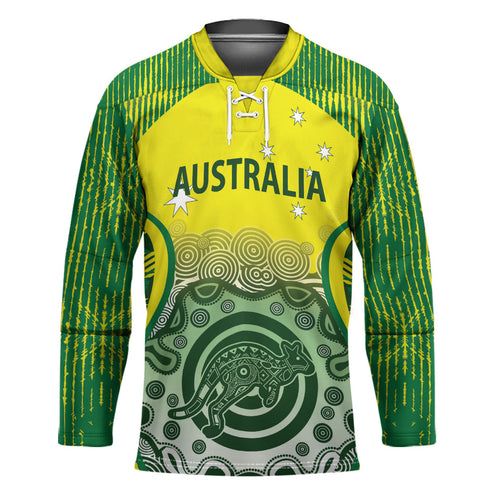 Custom Australia Cricket Hockey Jersey Aboriginal Kangaroo Southern Cross