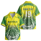 Custom Australia Cricket Kid Hawaiian Shirt Aboriginal Kangaroo Southern Cross